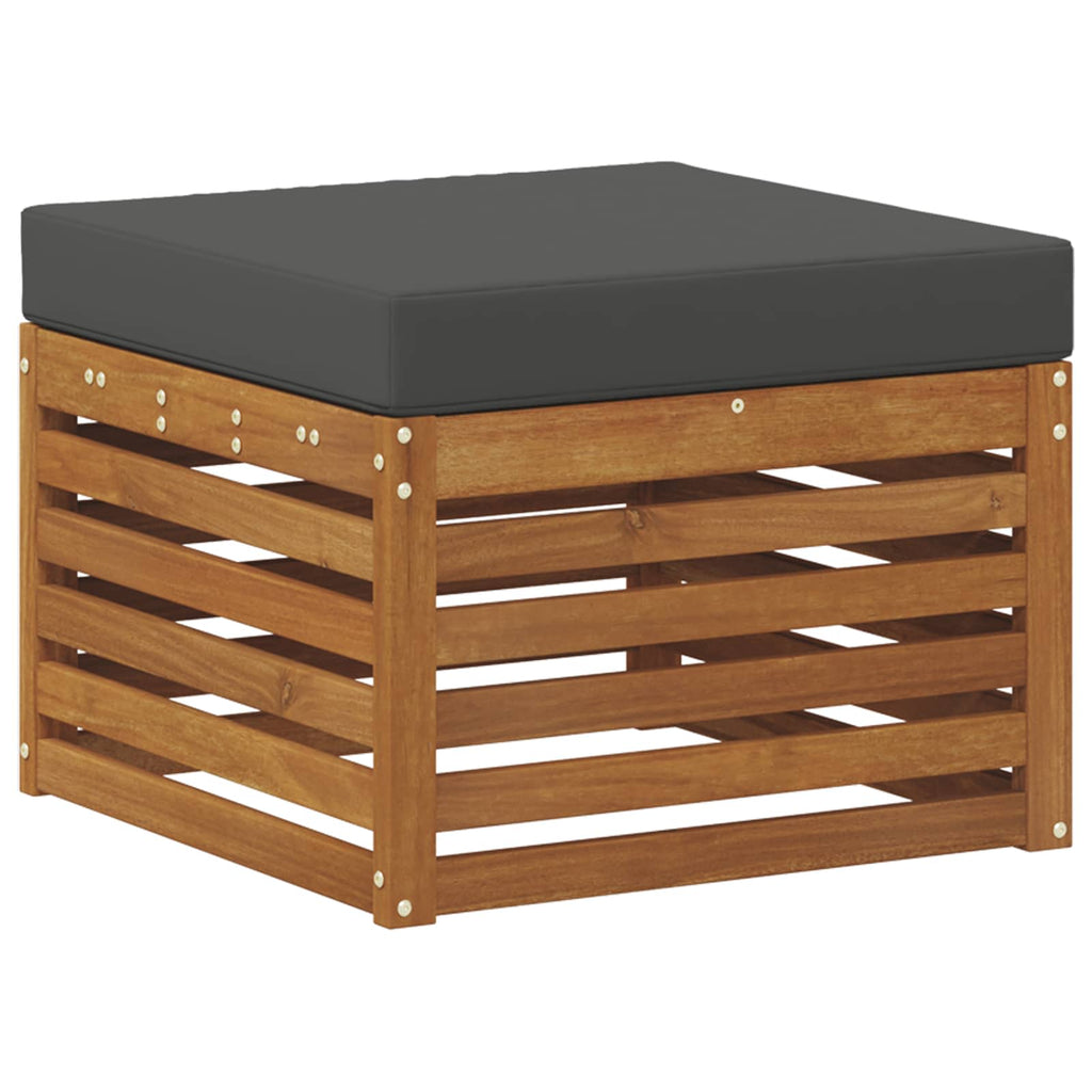 Conjunto de sofás de exterior 6 pcs Natural y Antracita