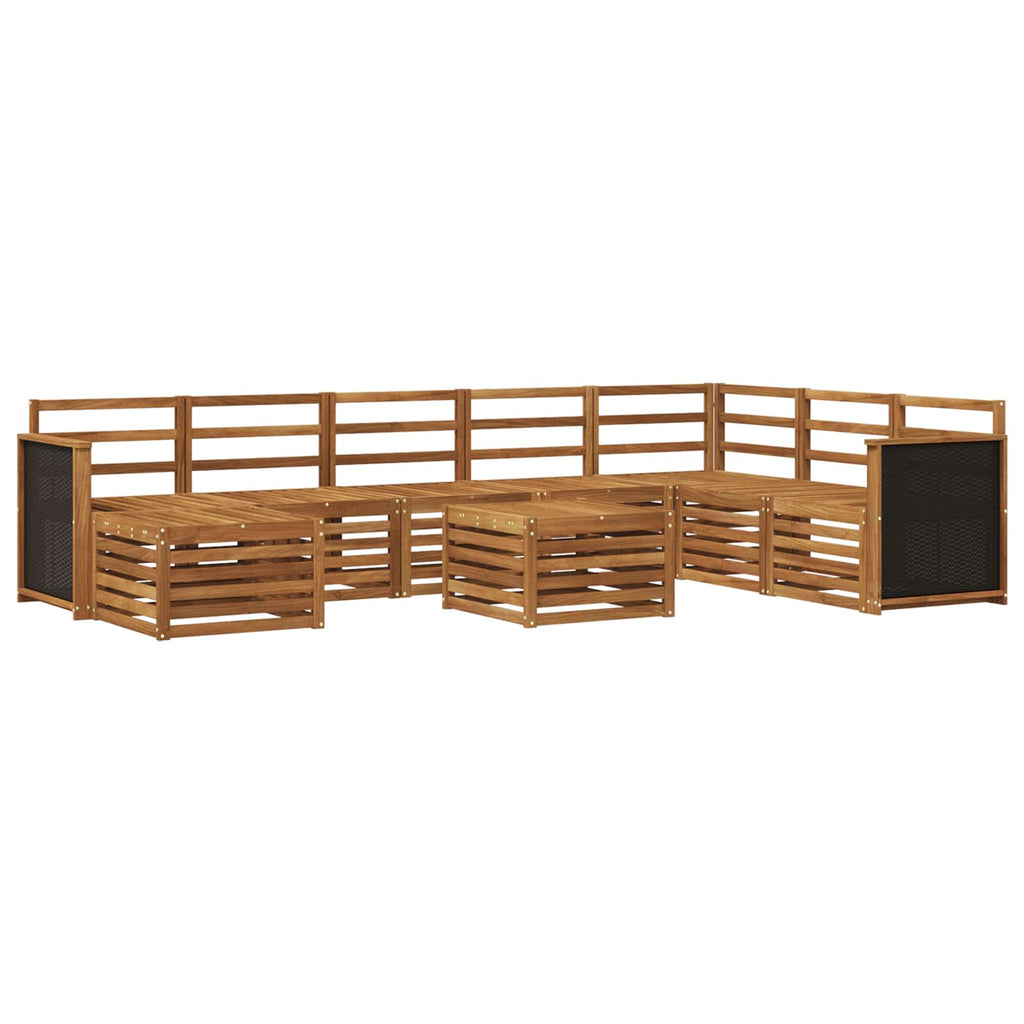 Conjunto de sofás de exterior 7 pcs Natural