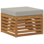 Conjunto de sofás de exterior 7 pcs Natural y Gris Claro