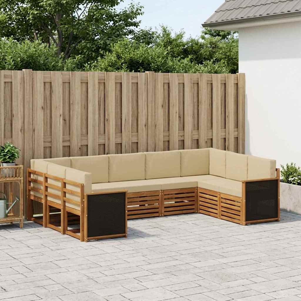 Conjunto de Sofá Seccional 7 pcs Natural
