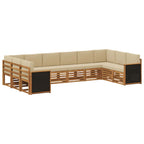 Conjunto de Sofá Seccional con cojín 7 pcs Natural