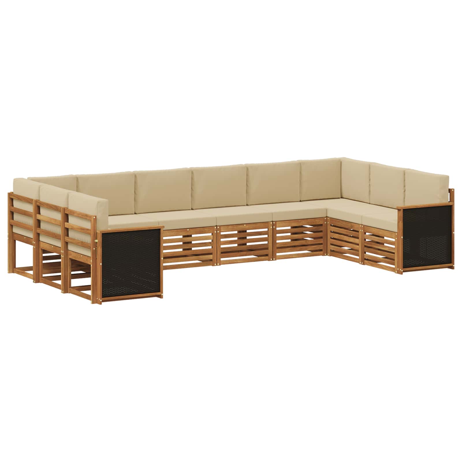 Conjunto de Sofá Seccional con cojín 7 pcs Natural