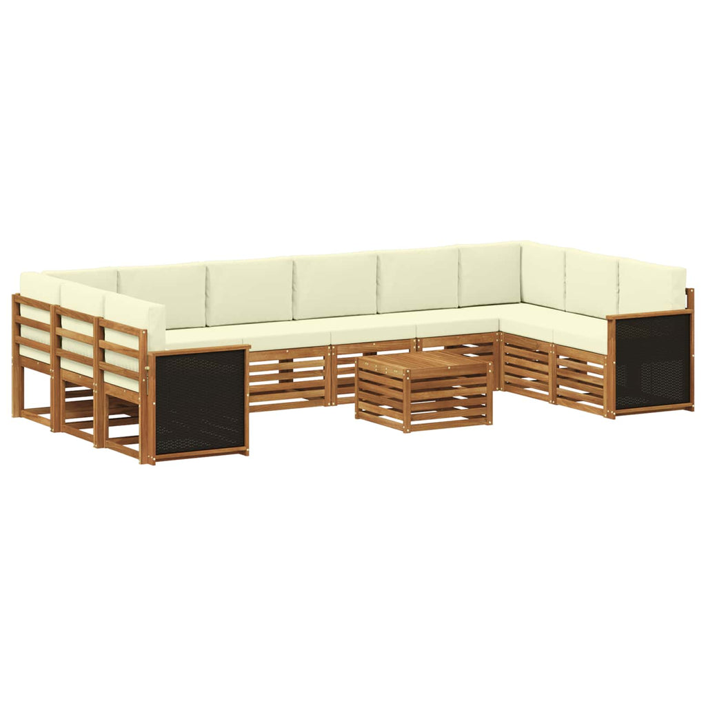 Conjunto de sofás de exterior 8 pcs