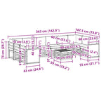 Conjunto de sofás de exterior 8 pcs
