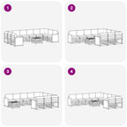 Conjunto de sofás de exterior 8 pcs