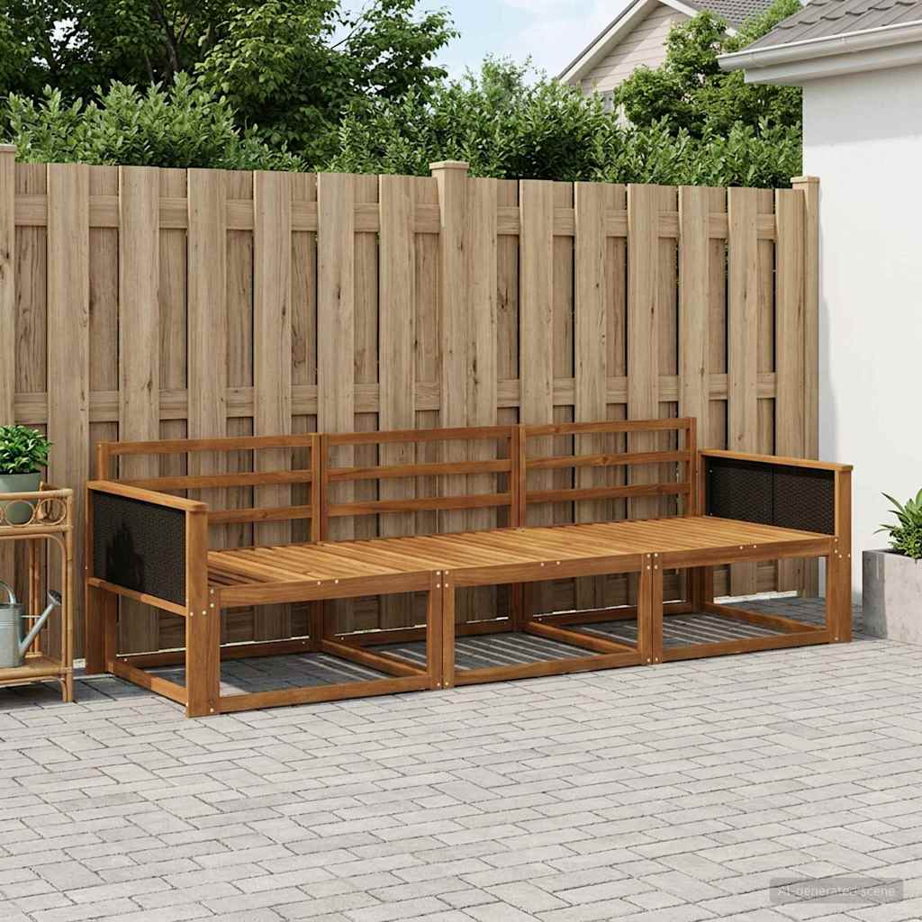 Conjunto de sofás de exterior 3 pcs Blanco 245,5 x 83 x 73 cm