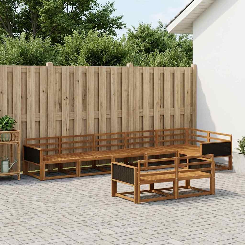 Conjunto de sofás de exterior 3 pcs Blanco 245,5 x 83 x 73 cm