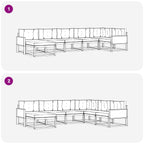 Conjunto de sofás de exterior 7 pcs Natural y Gris Claro