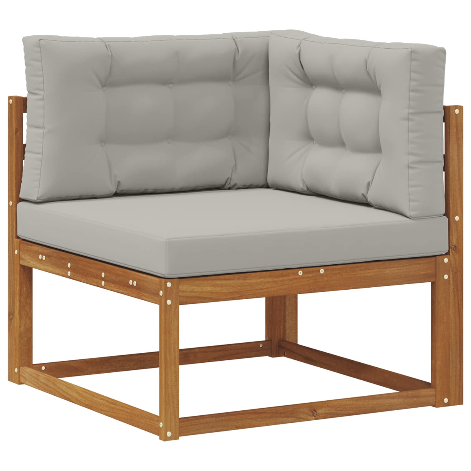 Conjunto de sofás de exterior 8 pcs Natural y Gris Claro