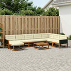 Conjunto de sofás de exterior 7 pcs y Beige 59 x 59 x 37 cm