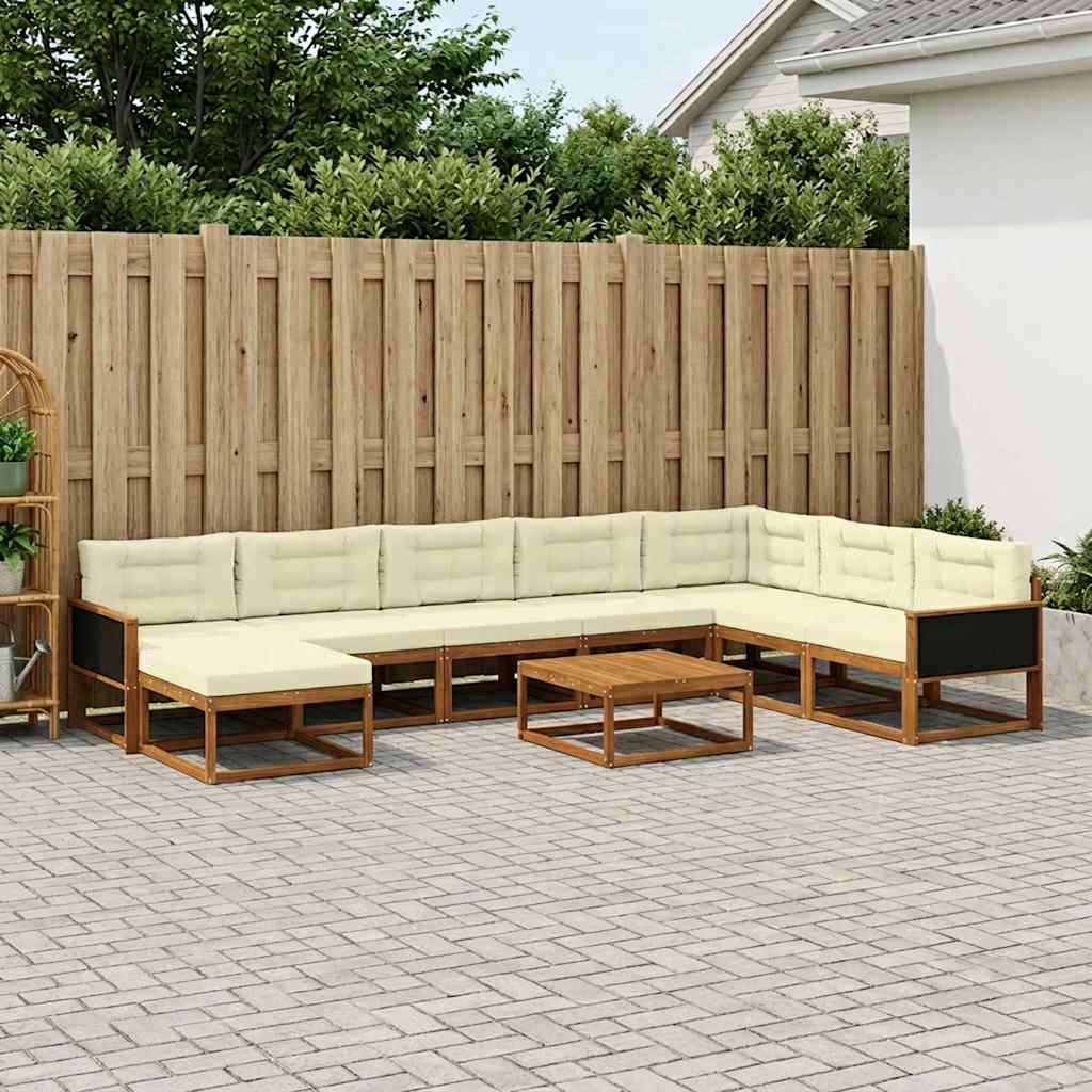 Conjunto de sofás de exterior 7 pcs y Beige 59 x 59 x 37 cm
