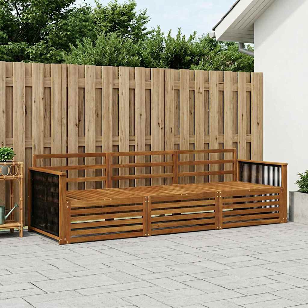 Conjunto de sofás de exterior 3 pcs Blanco