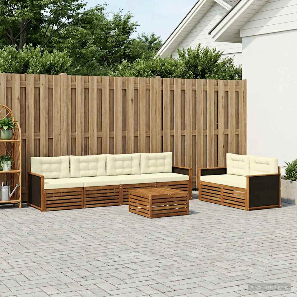 Conjunto de Sofás de Exterior 7 pçs Branco 79 x 79 x 37 cm