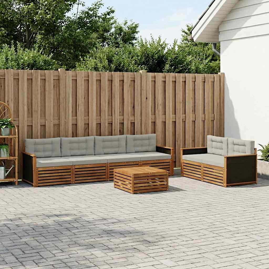 Conjunto de Sofás de Exterior 7 pçs Branco 79 x 79 x 37 cm