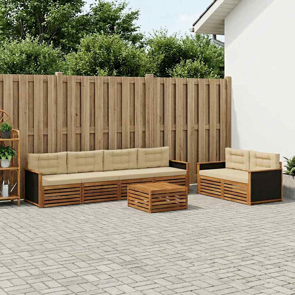 Conjunto de Sofás de Exterior 7 pçs Branco 79 x 79 x 37 cm