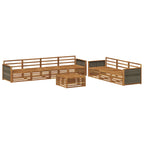 Conjunto de sofás de exterior 8 pcs Natural