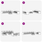 Conjunto de sofás de exterior 8 pcs Natural