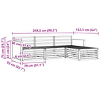 Conjunto de sofás de exterior 4 pcs Natural
