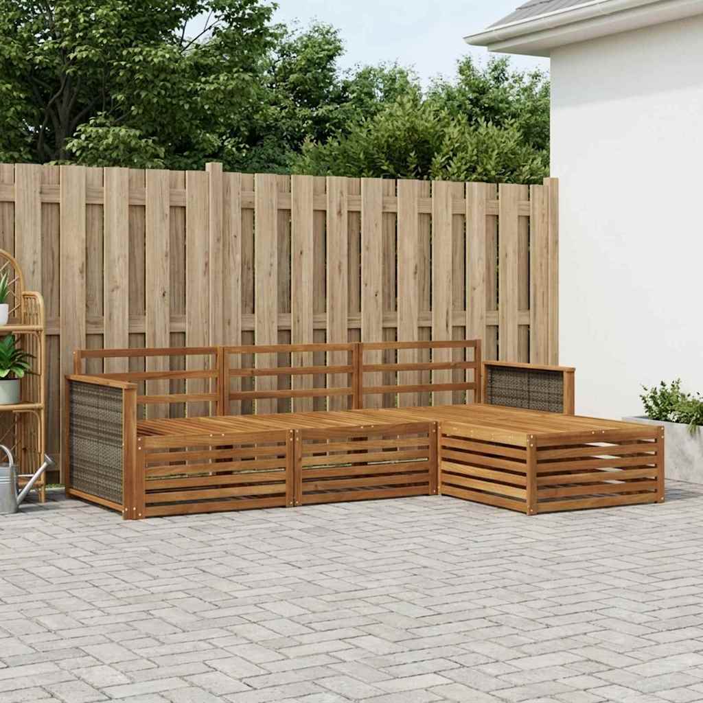Conjunto de sofás de exterior Natural 245,5 x 162,5 x 73 cm