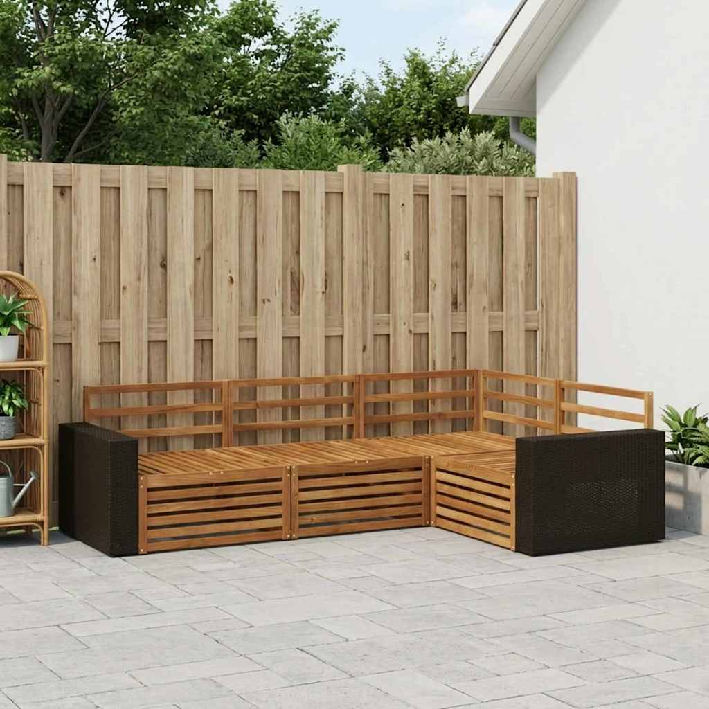 Conjunto de sofás de exterior 4 pcs