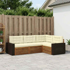 Conjunto de sofás de exterior 4 pcs