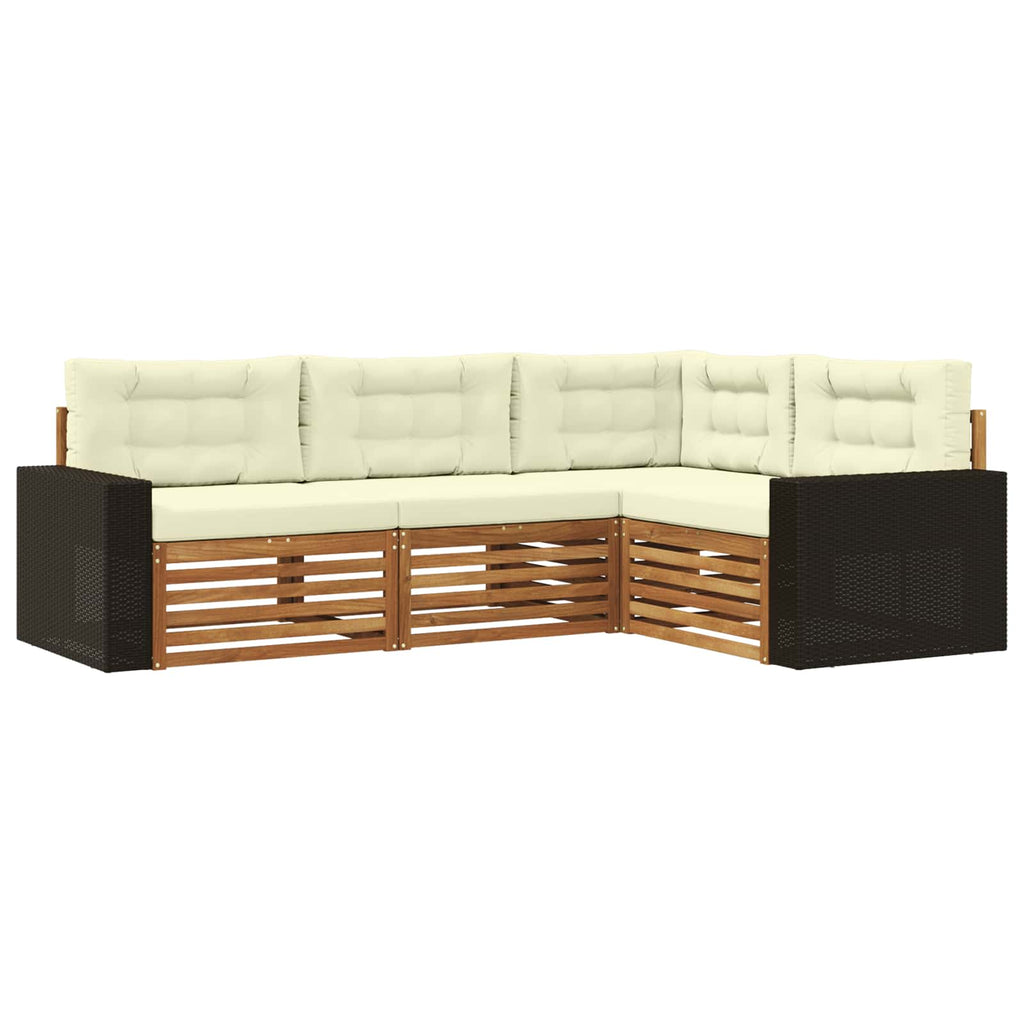 Conjunto de sofás de exterior 4 pcs