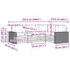 Conjunto de sofás de exterior 4 pcs