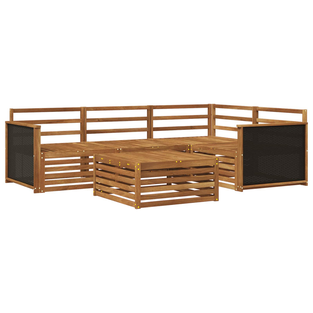Conjunto de sofás de exterior 5 pcs Natural 79 x 79 x 37 cm