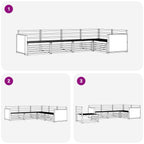 Conjunto de sofás de exterior 5 pcs Natural