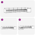 Conjunto de sofás de exterior 6 pcs Natural