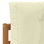 Conjunto de sofás de exterior con cojín 6 pcs Natural y Crema