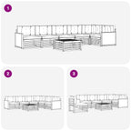 Conjunto de sofás de exterior 7 pcs Natural y Antracita