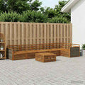 Conjunto de sofás de exterior 7 pcs Natural