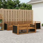 Conjunto de sofás de exterior 7 pcs Blanco y Antracita