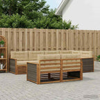 Conjunto de sofás de exterior con cojín 7 pcs