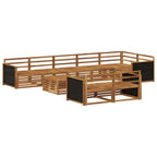 Conjunto de sofás de exterior 9 pcs