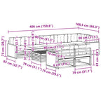 Conjunto de sofás de exterior con cojín 9 pcs