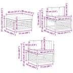 Conjunto de sofás de exterior 6 pcs Natural y Antracita