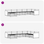 Conjunto de sofás de exterior 7 pcs Natural