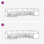 Conjunto de sofás de exterior 7 pcs Natural y Gris Claro