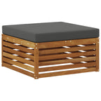 Conjunto de sofás de exterior 7 pcs Natural y Antracita