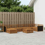 Conjunto de sofás de exterior 8 pcs Blanco y Antracita
