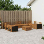Conjunto de sofás de exterior 10 pcs Blanco y Antracita