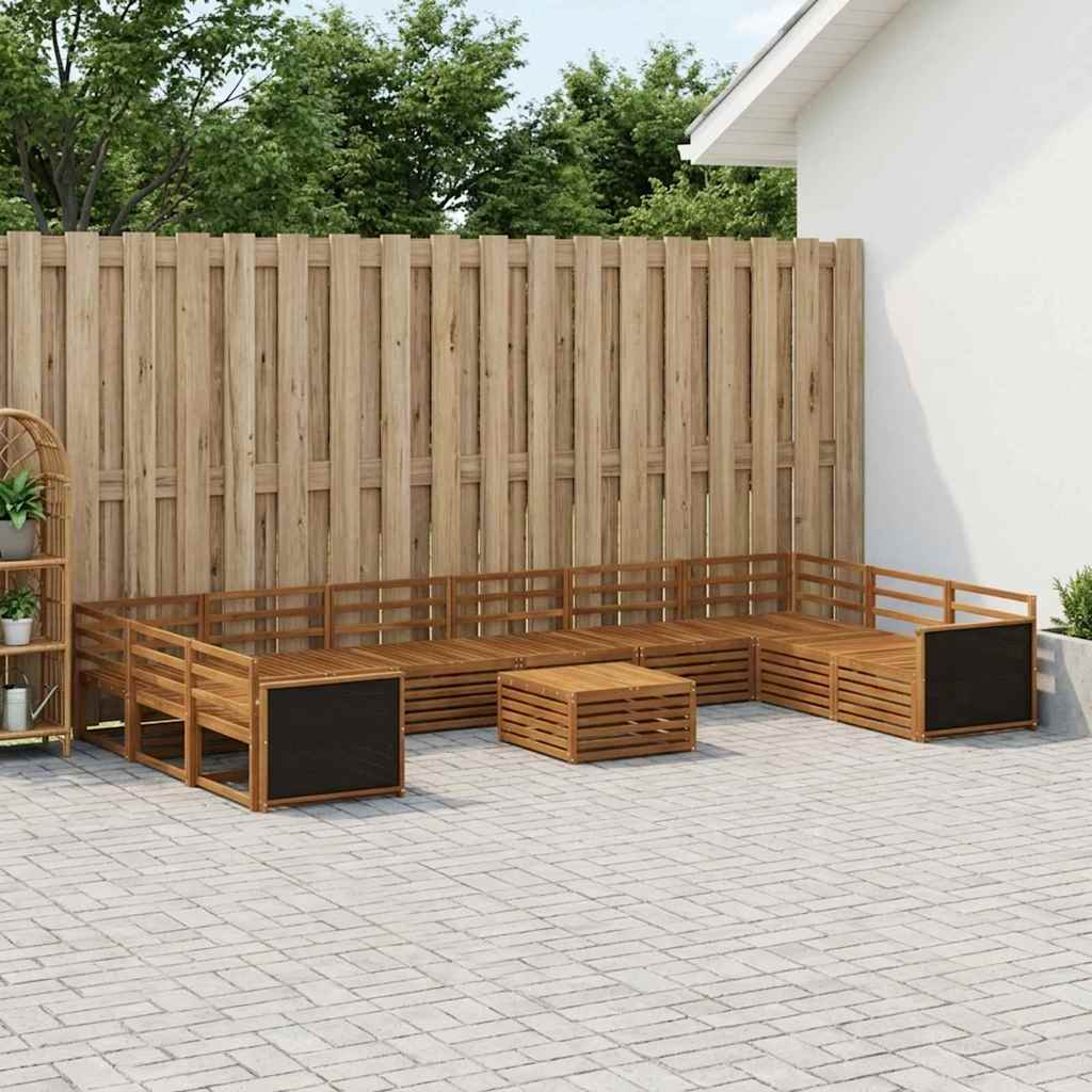 Juegos de sofás 11 pcs Madera de Acacia Sólida