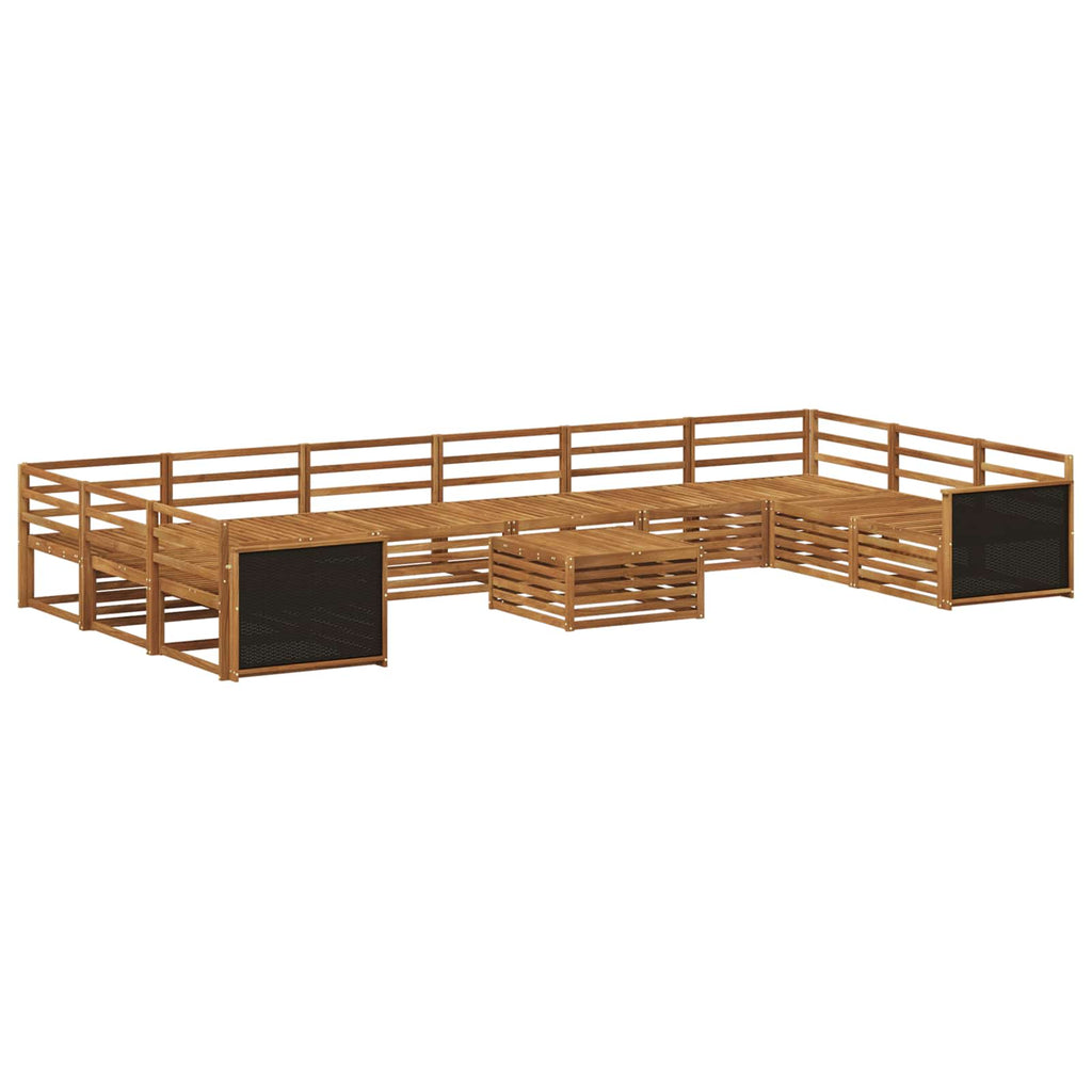 Juegos de sofás 11 pcs Madera de Acacia Sólida
