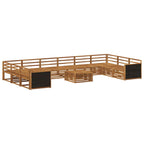 Juegos de sofás 11 pcs Madera de Acacia Sólida