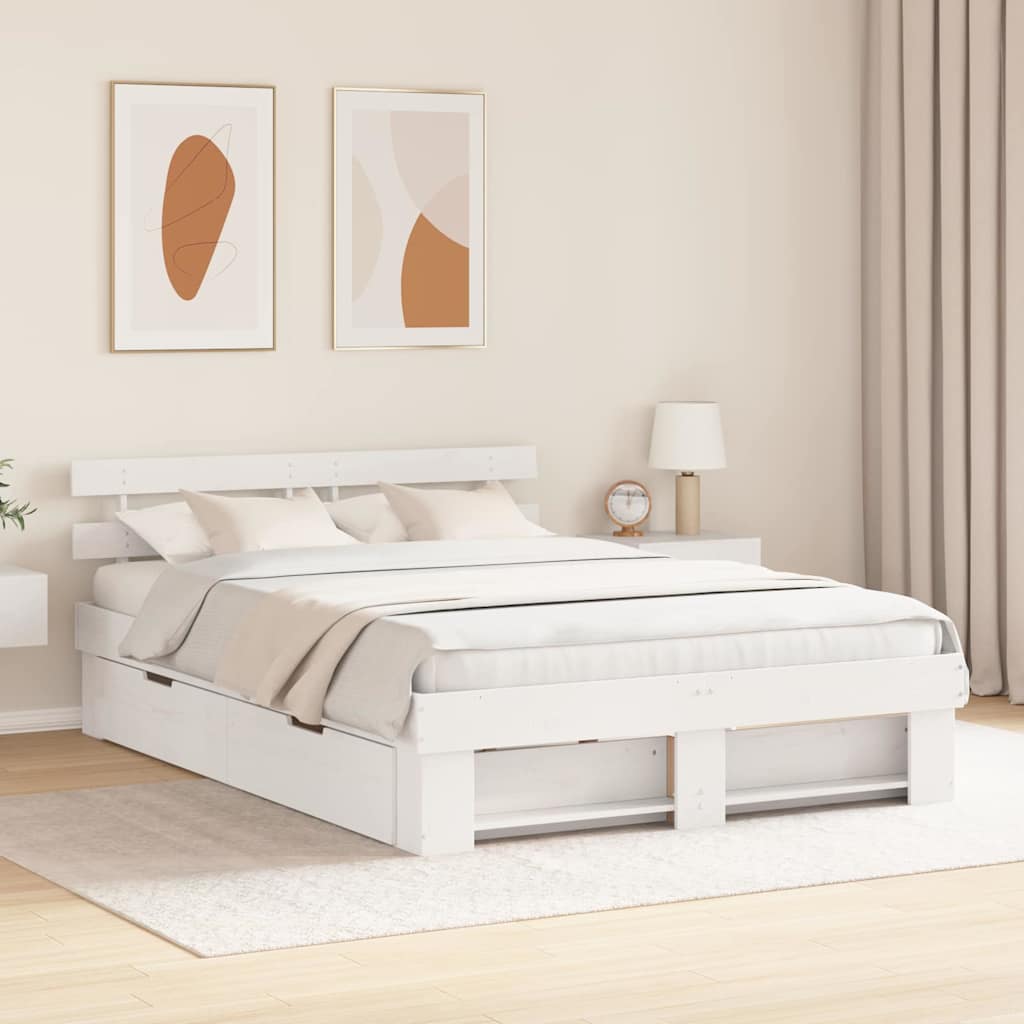 Estrutura de cama com cabeceira castanho encerado 100 x 200 cm