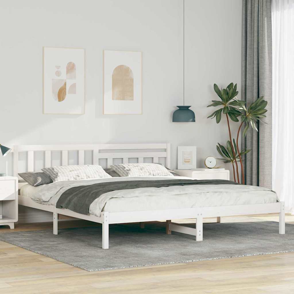 Estrutura de cama 120 x 190 cm Madeira de pinho maciça