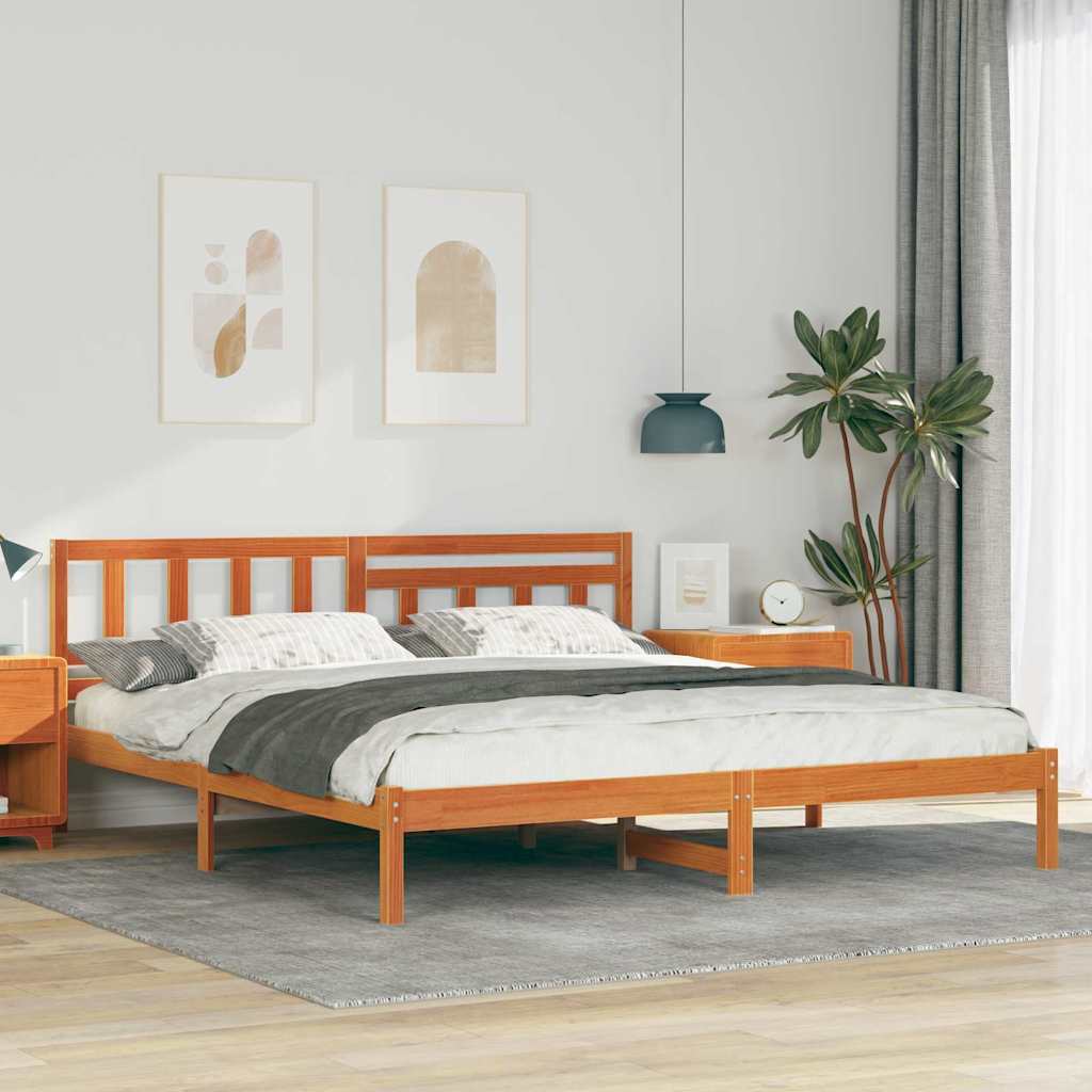 Estrutura de cama 120 x 190 cm Madeira de pinho maciça