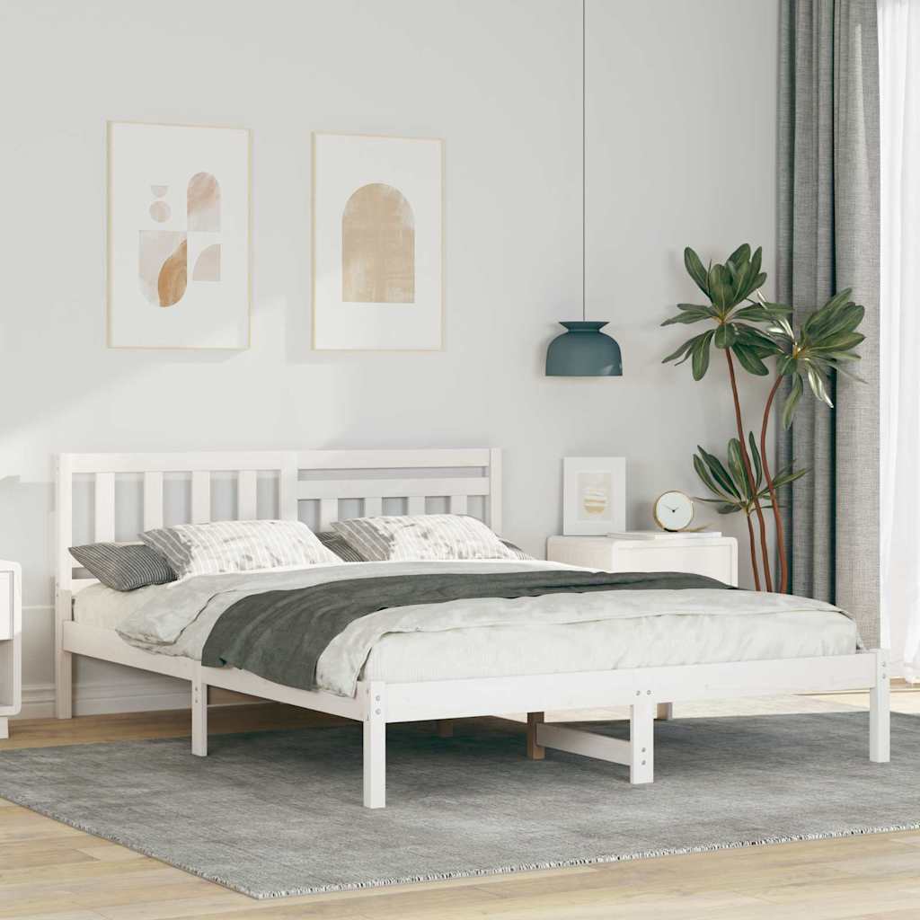 Estrutura de cama 120 x 190 cm Madeira de pinho maciça